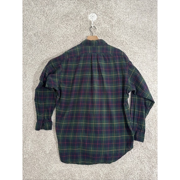 Ralph Lauren Shirt Mens Large Green Plaid Long Sleeve Button Down Vintage - Picture 5 of 7